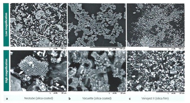 микрочастицы silica под микроскопом